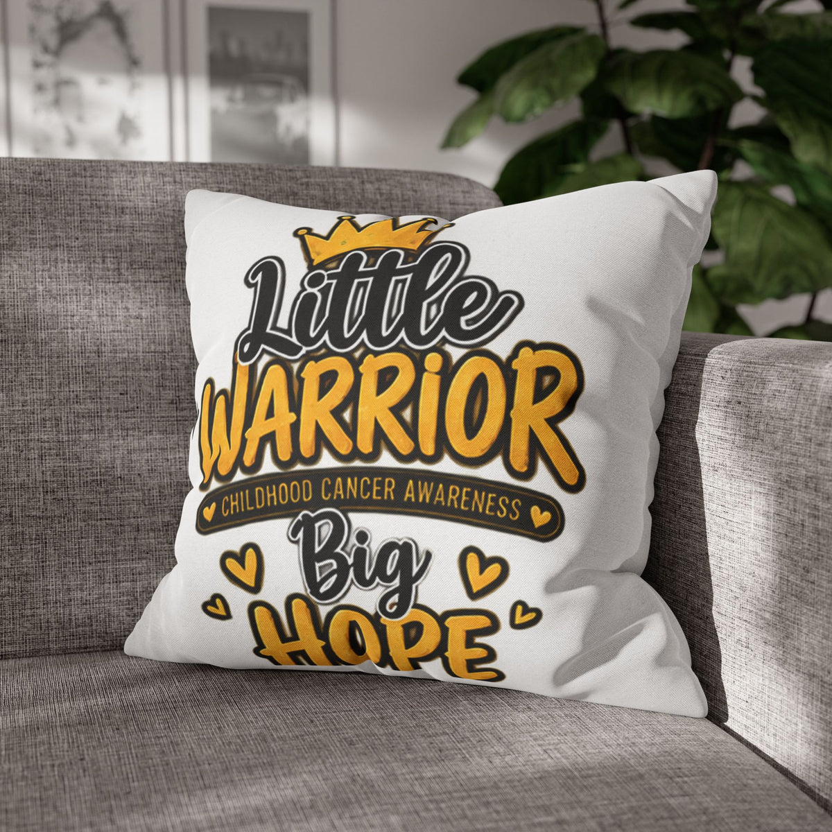 Pillowcase — "Little Warrior, Big Hope" Childhood Cancer Awareness