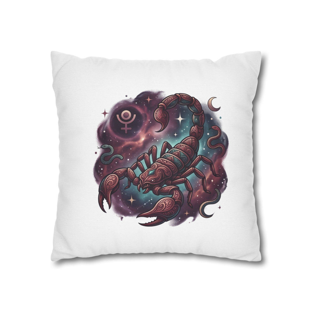 Scorpio Zodiac Scorpion Pillowcase — Astrological Night Sky Throw Pillow