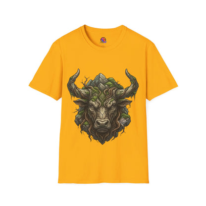 Forest Spirit Bull T-Shirt — Greenwood Celtic Nature Bull Design
