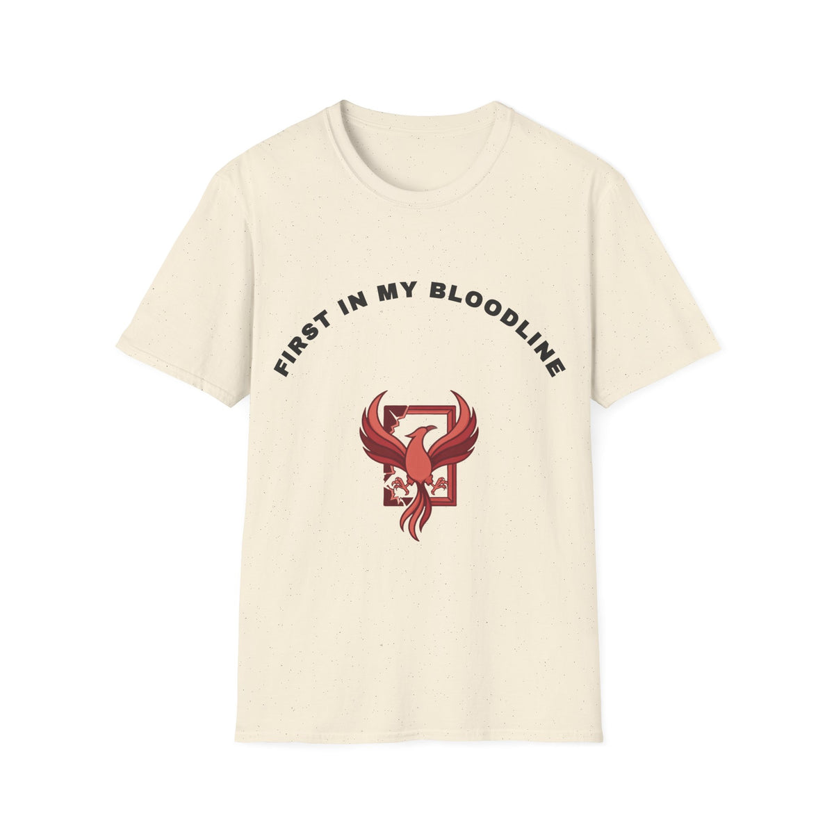 T-Shirt — “First In My Bloodline” Red Phoenix Emblem - Trending Now - September 2026