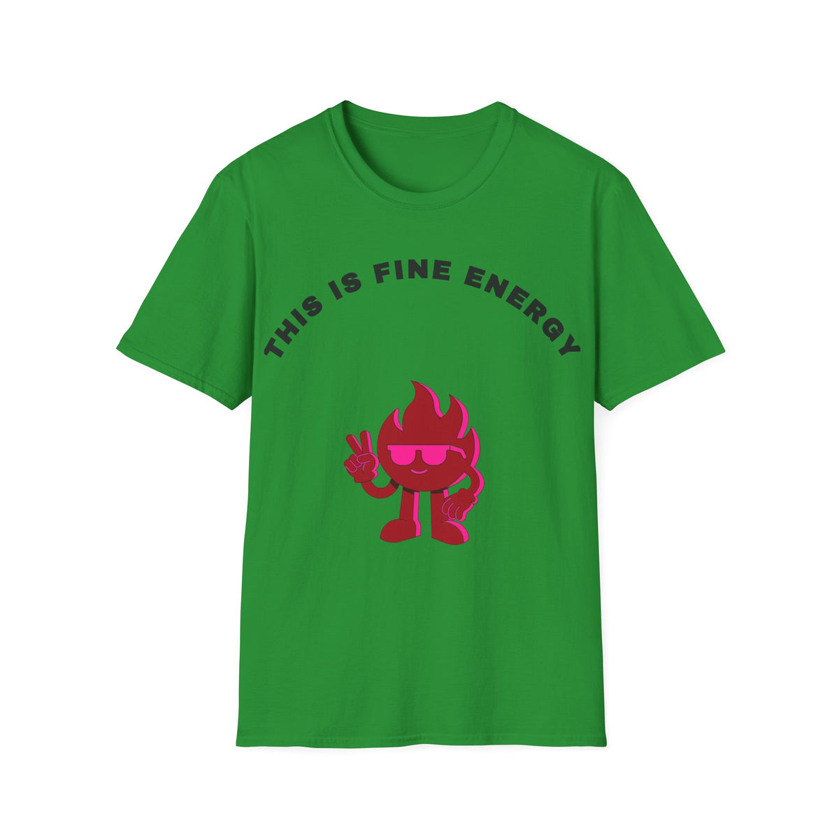 This Is Fine Energy T‑Shirt — Cute Fire Character Graphic Tee - Trending Now - September 2026