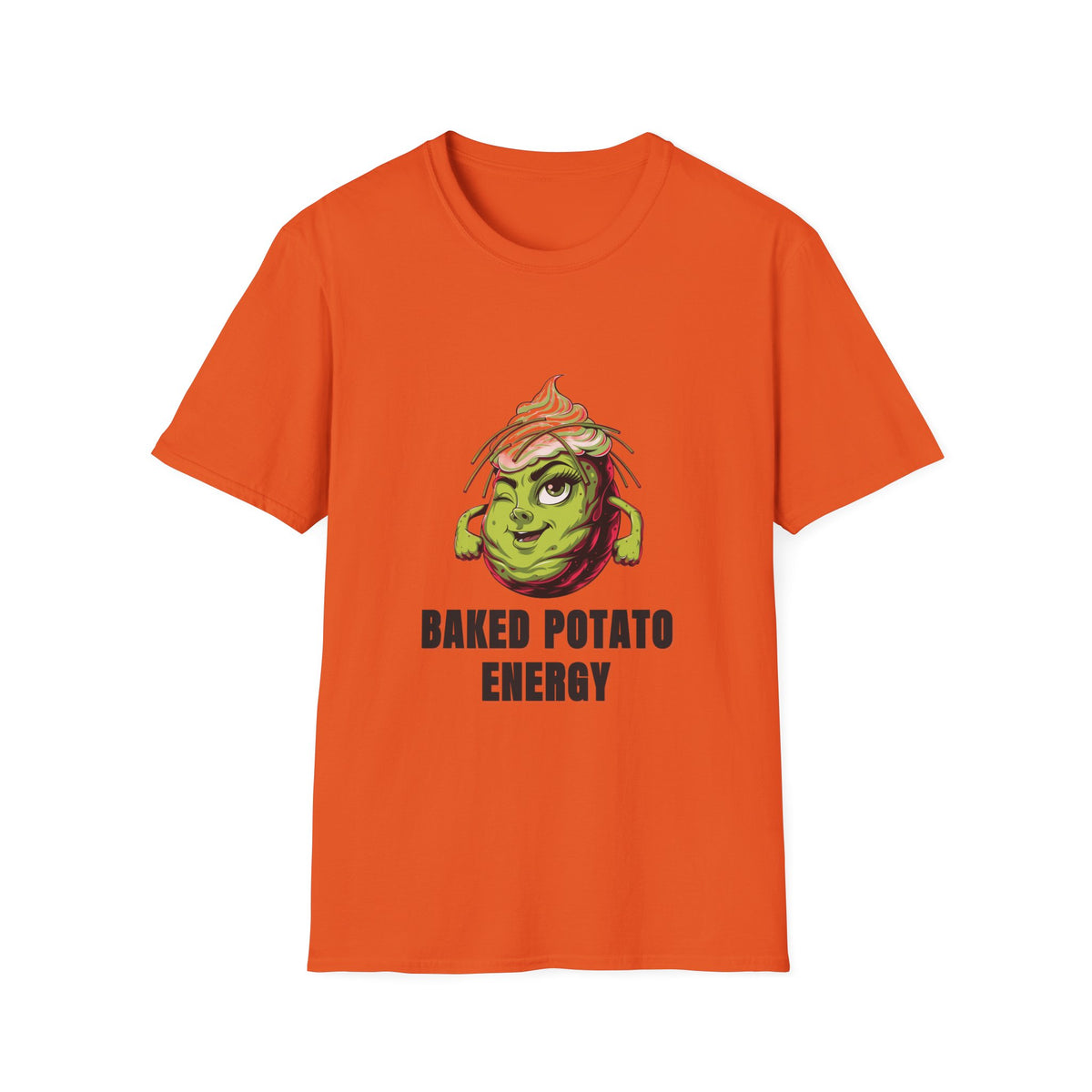 Baked Potato Energy T-Shirt — Funny Green Spud Graphic Tee - Trending Now - August 2026