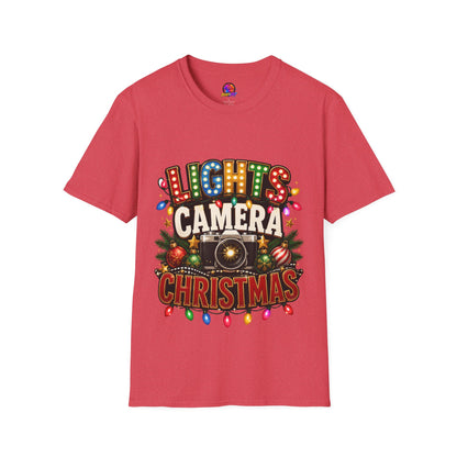 Lights Camera Christmas T-Shirt — Retro Marquee Holiday Tee