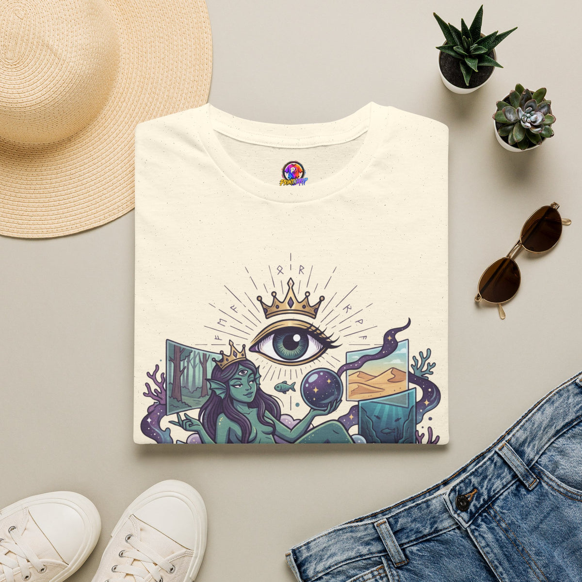 Pisces Mystic Tee — "Reality is optional for a Pisces" Astrological Graphic T-Shirt