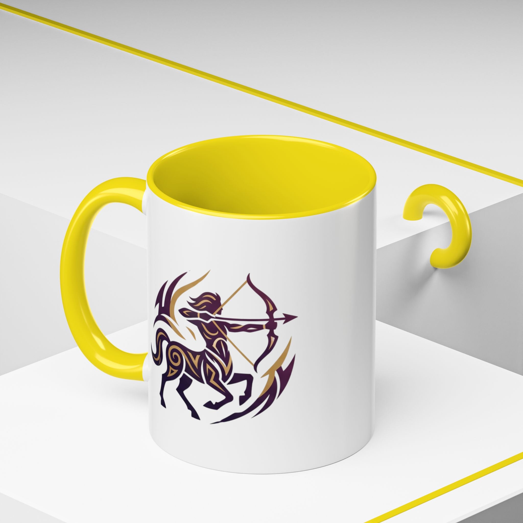 Sagittarius Zodiac Coffee Mug — Archer Centaur Astrology Accent Mug
