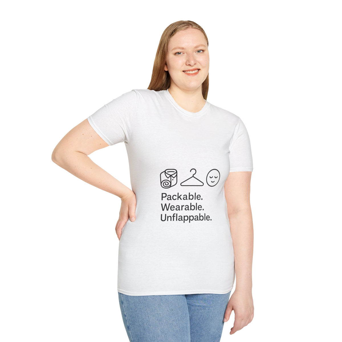 Packable. Wearable. Unflappable. T-Shirt — Minimal Travel Tee - Trending Now - October 2026