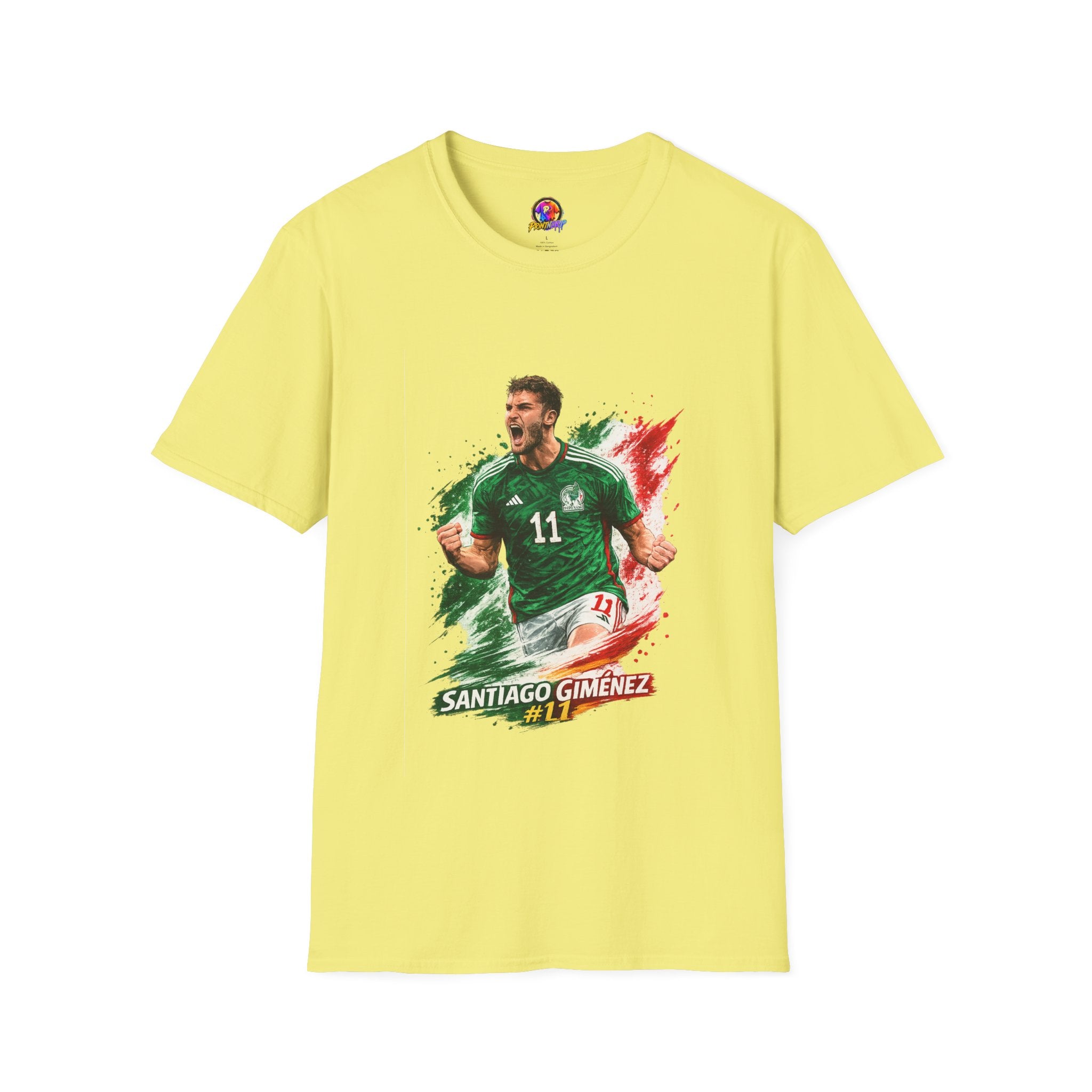 Mexico Soccer Jersey T-Shirt — Santiago Giménez Mexico #11 Fan Tee