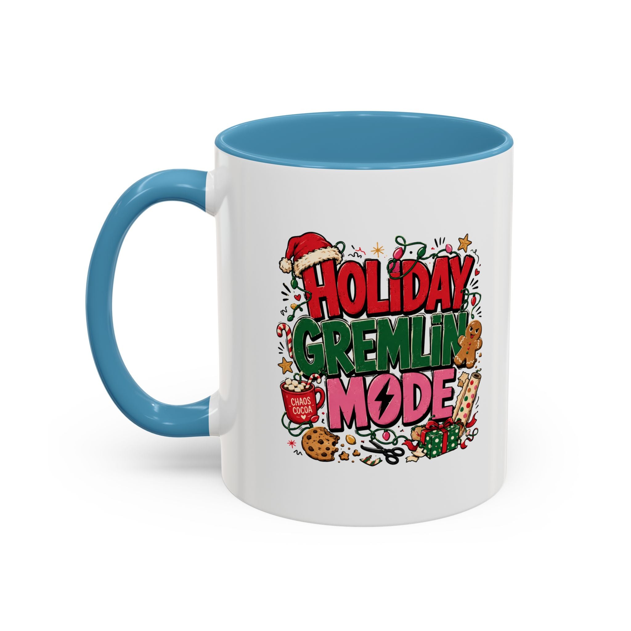 Modern Day Christmas Holiday Gremlin Mode Coffee Mug — Funny Christmas Accent Mug