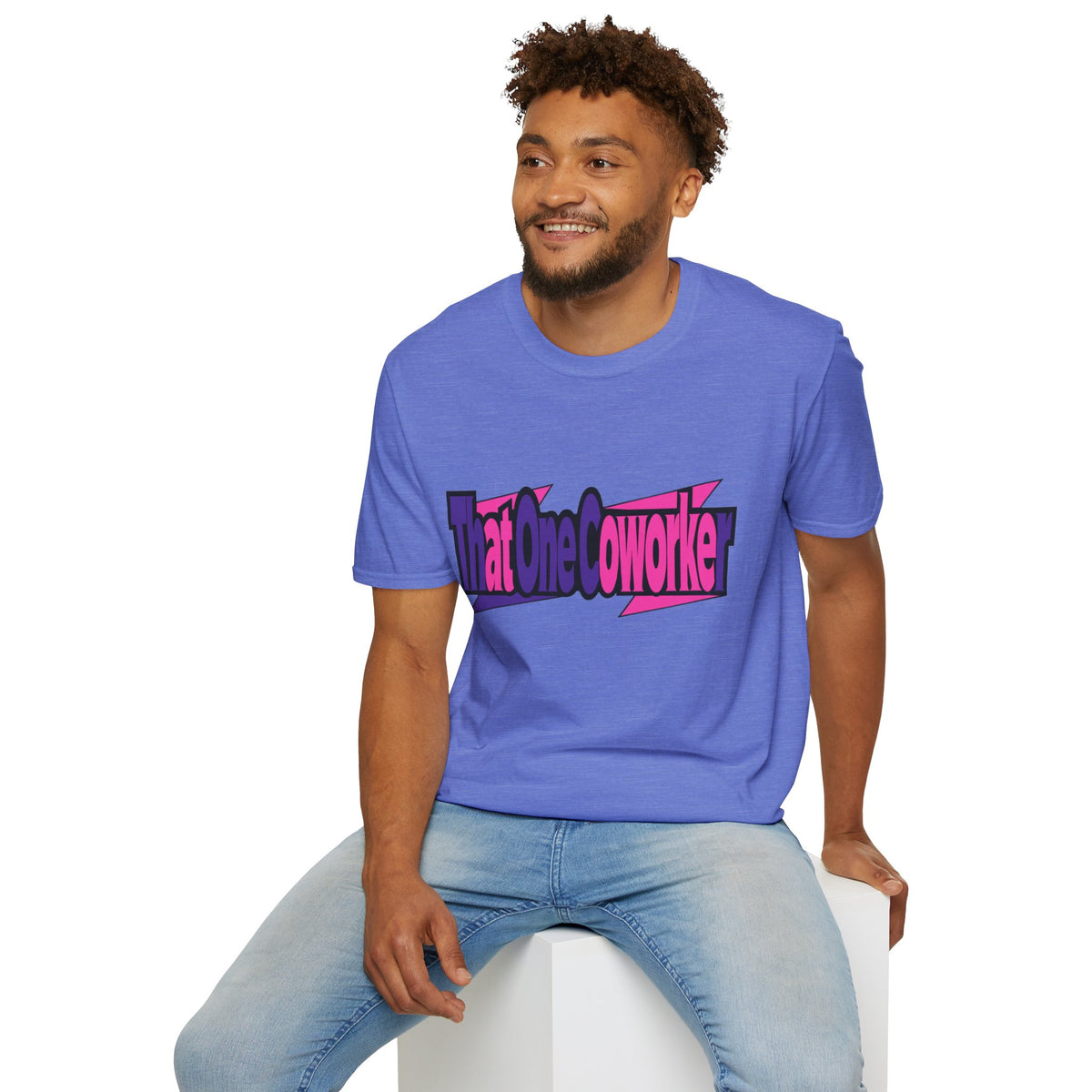 T-Shirt — Retro Pink & Purple 'That One Coworker' Graphic Tee - Trending Now - August 2026