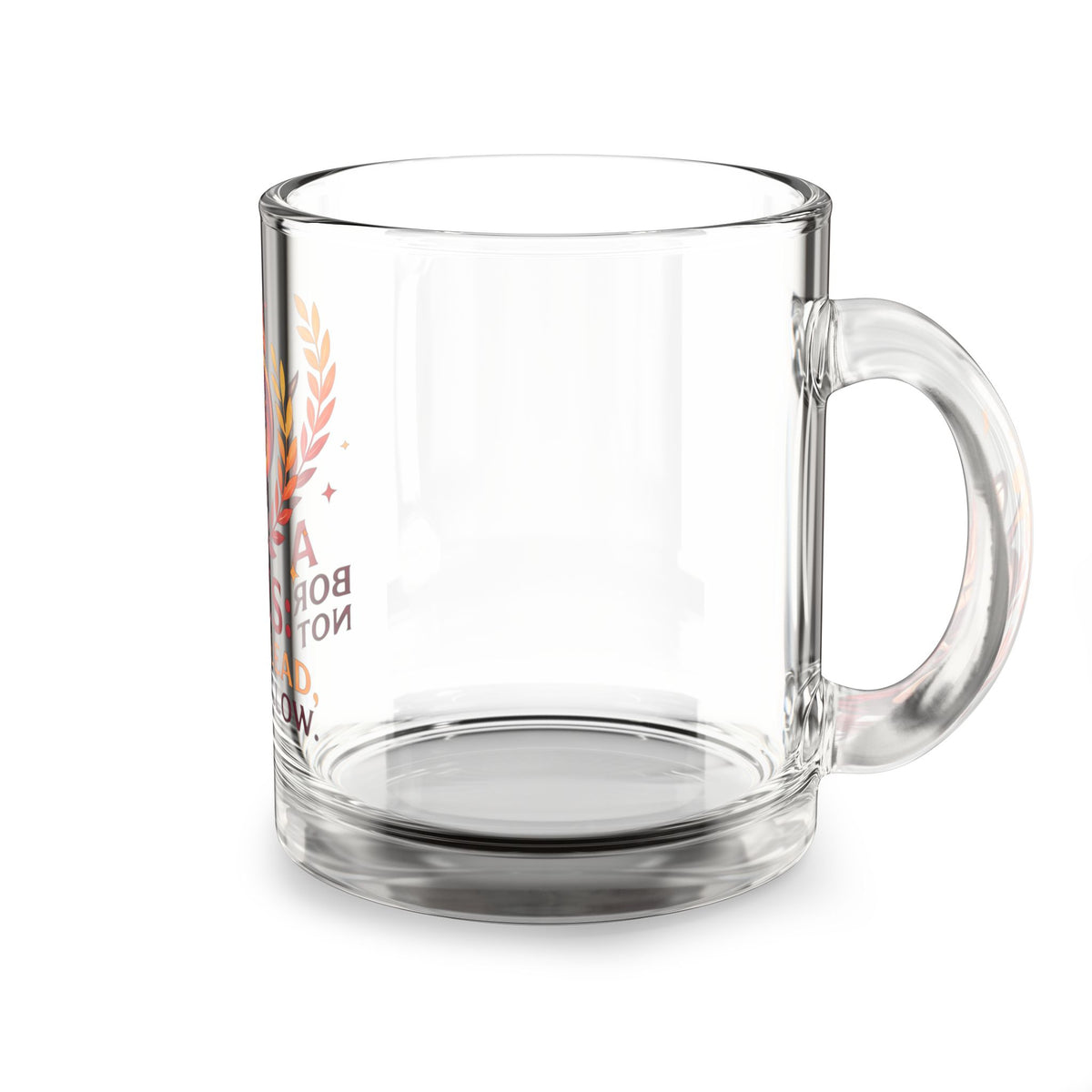 Aries Glass Mug — "Born to Lead, Not to Follow" Zodiac Coffee Cup