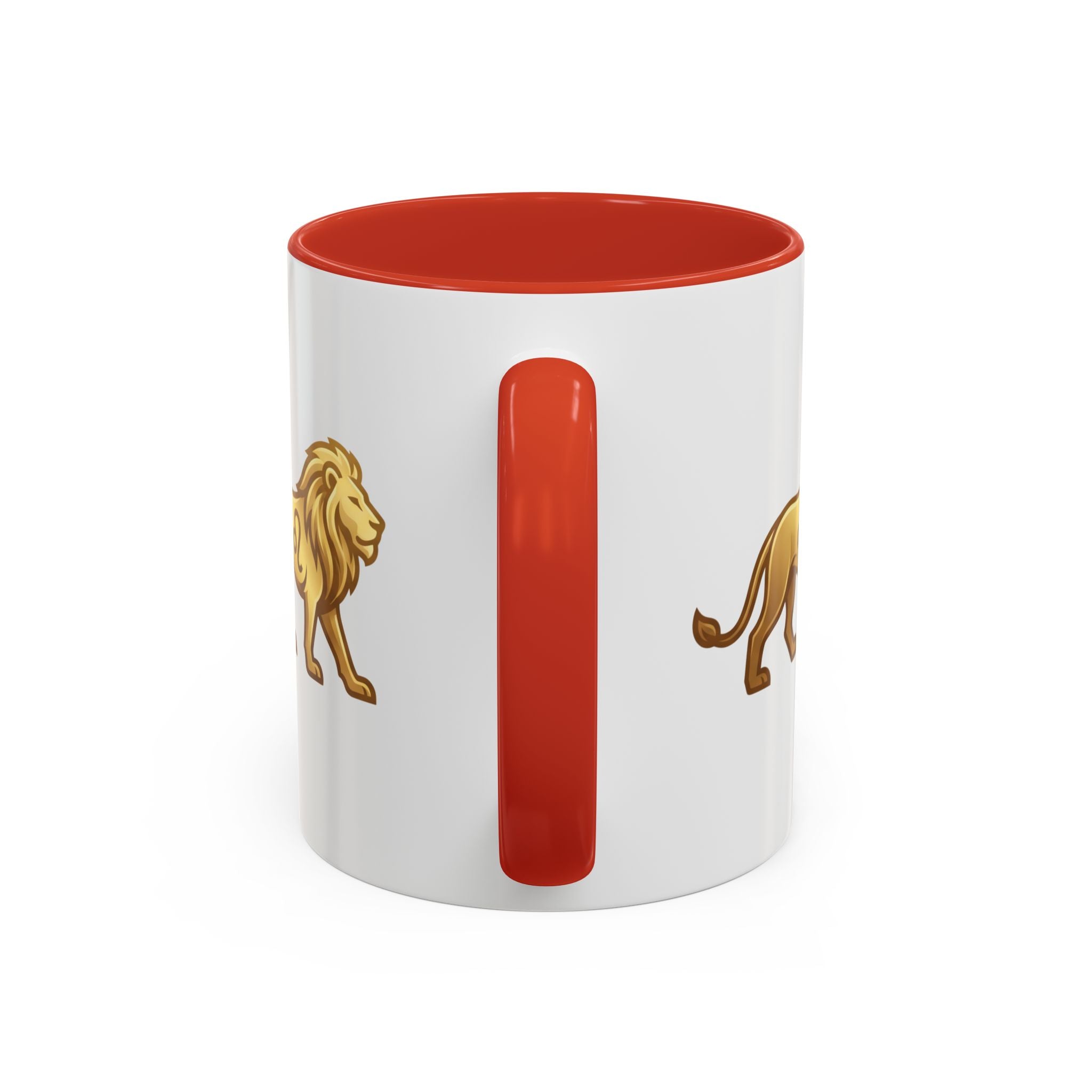 Leo Zodiac Coffee Mug — Gold Lion Accent Mug for Astrology Lovers