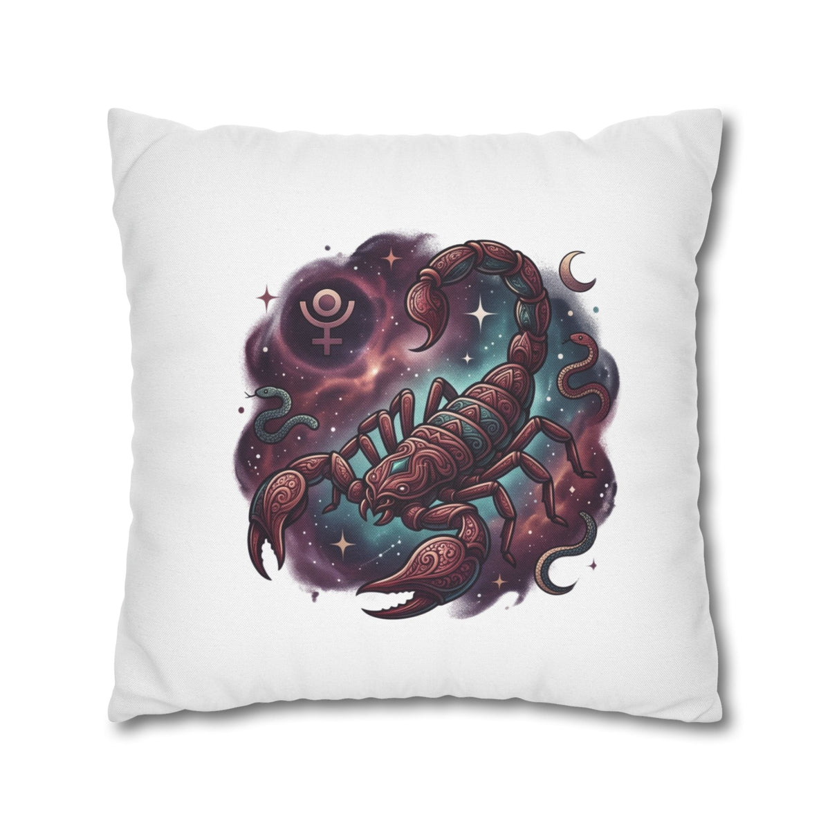 Scorpio Zodiac Scorpion Pillowcase — Astrological Night Sky Throw Pillow