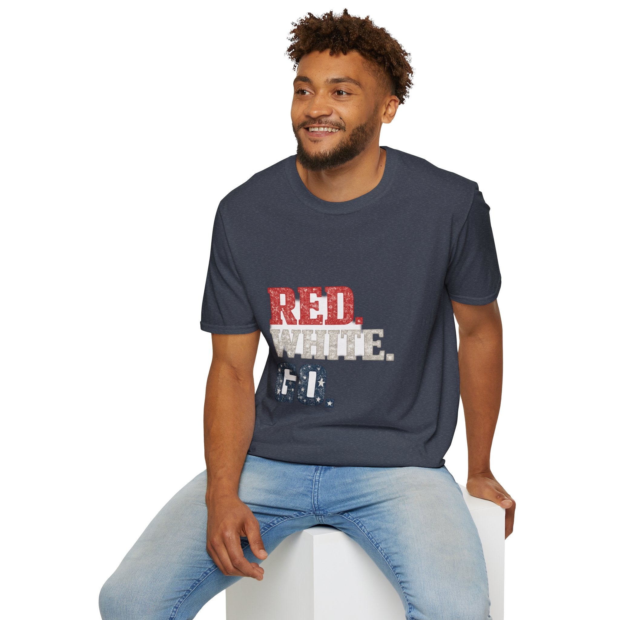 USA Patriotic 'Red. White. Go.' T-Shirt — 4th of July Independence Day Tee