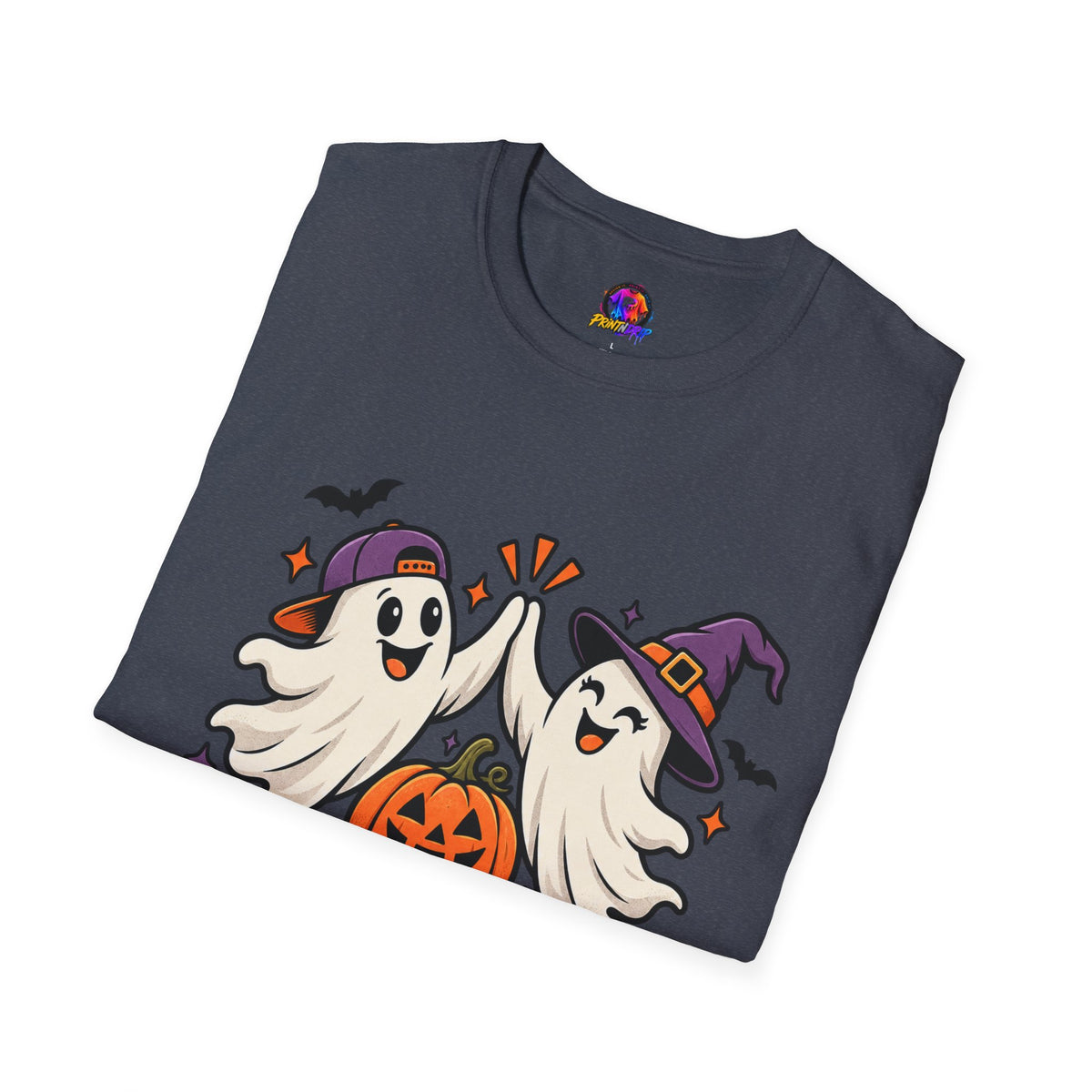 Boo Crew Halloween T-Shirt — Cute Ghosts & Pumpkin Graphic