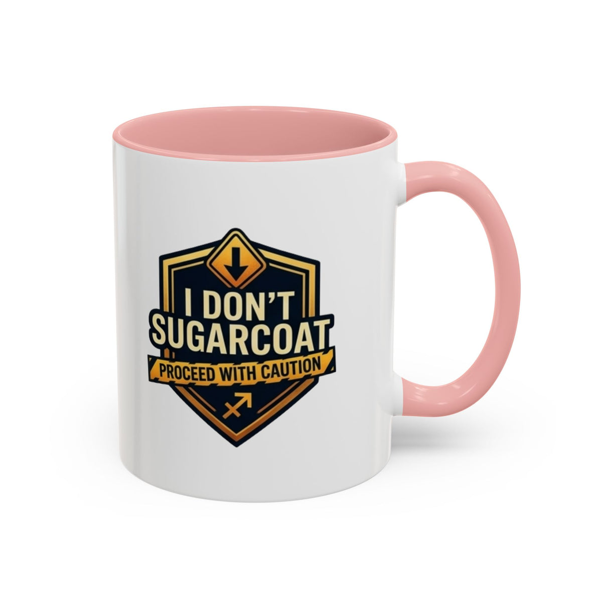Sagittarius I Don't Sugarcoat Coffee Mug — Bold 'Proceed With Caution' Accent Mug