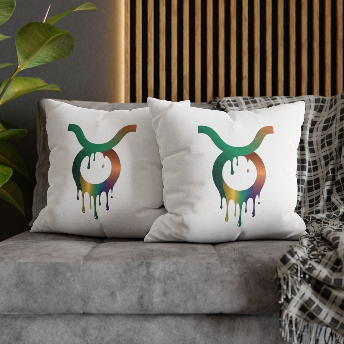 Taurus Drip Decorative Pillowcase — Zodiac Throw Pillow Cover