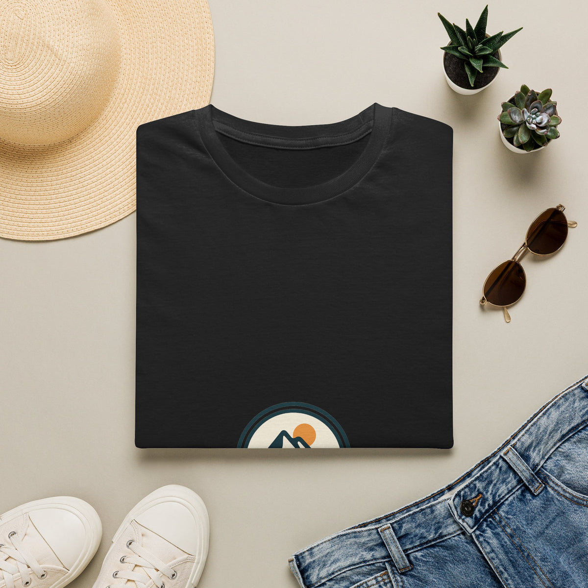Earthy Mountain Sunset Little Things Big Views White Graphic Tee - Trending Now - September 2026