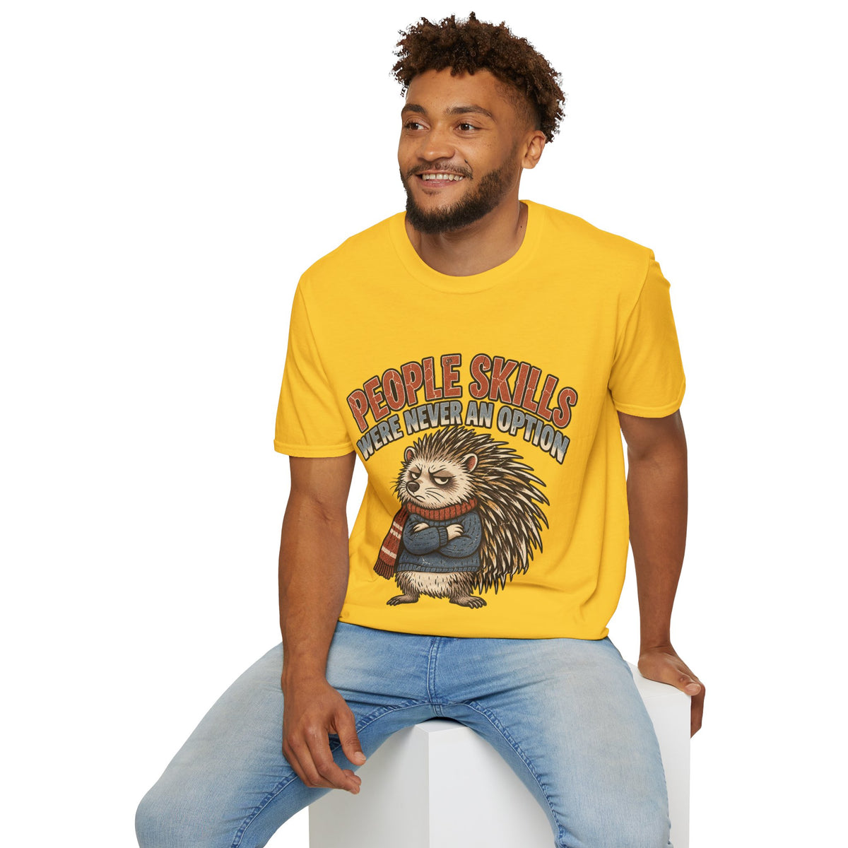 People Skills Were Never An Option T-Shirt — Funny Introvert Porcupine Graphic Tee