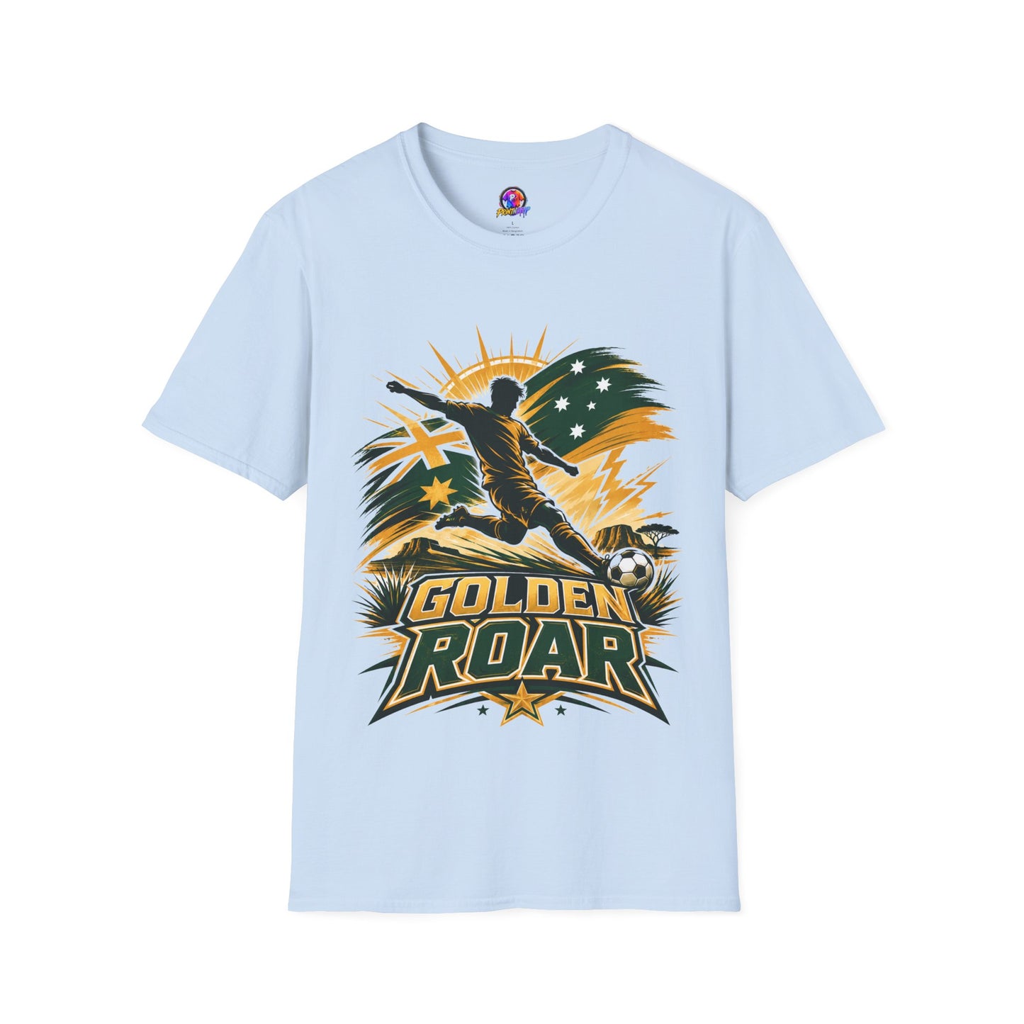 Australia Golden Roar Soccer T-Shirt — Australian Football Fan Tee