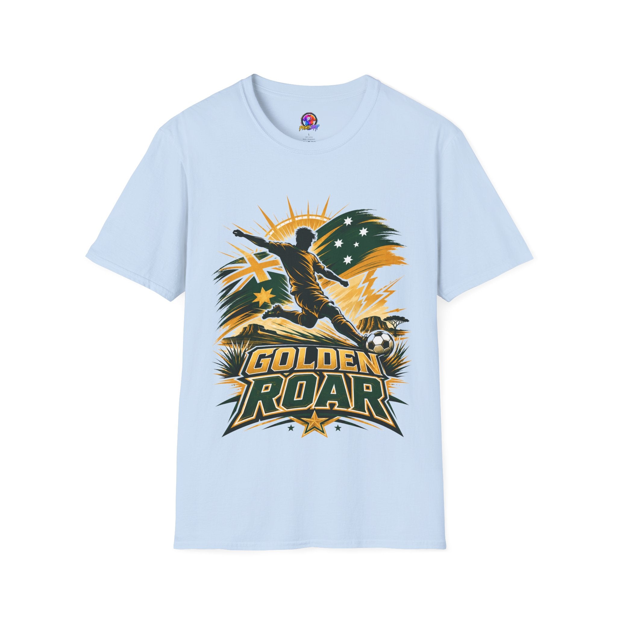 Australia Golden Roar Soccer T-Shirt — Australian Football Fan Tee