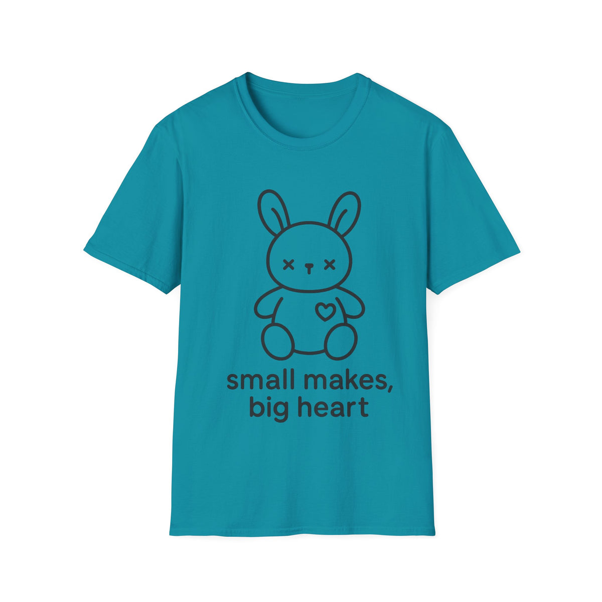 "Small Makes, Big Heart" Cute Amigurumi Bunny Tee - Crafting Crochet Yarn Lover White T-Shirt - Trending Now - September 2026