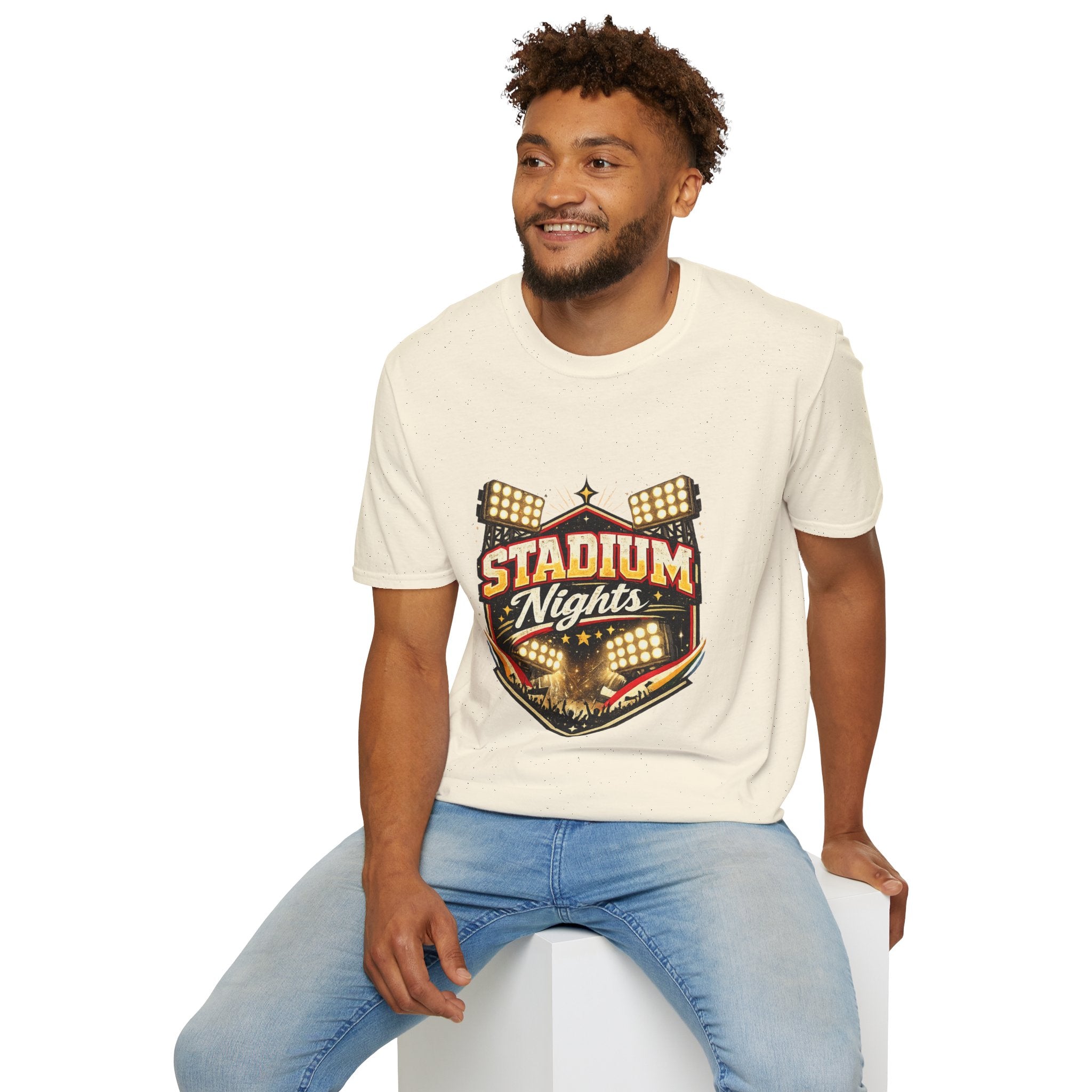 Stadium Nights T-Shirt — Vintage Sports Lights Graphic Tee