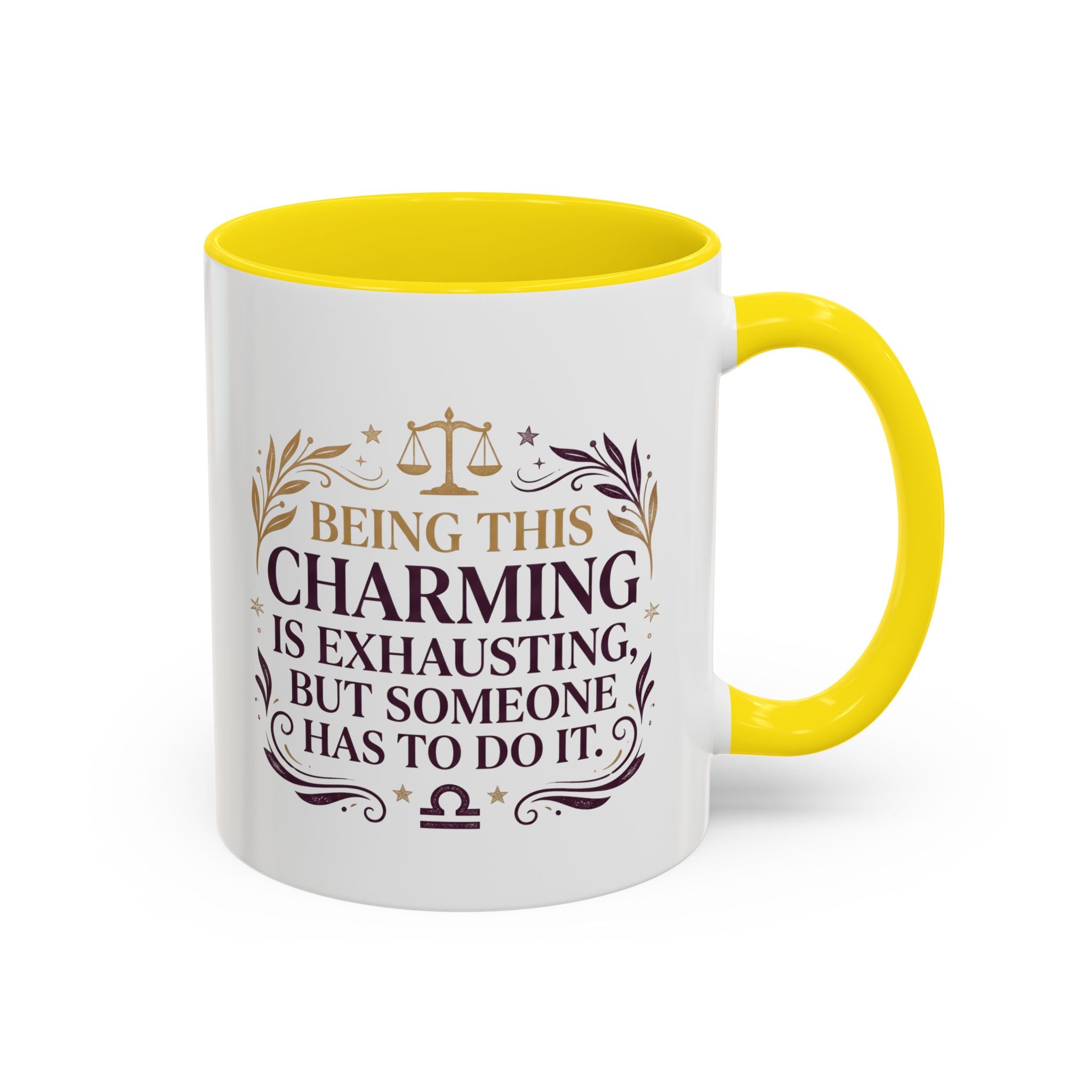 Libra Coffee Mug - "Being This Charming Is Exhausting" Astrology Zodiac Gift