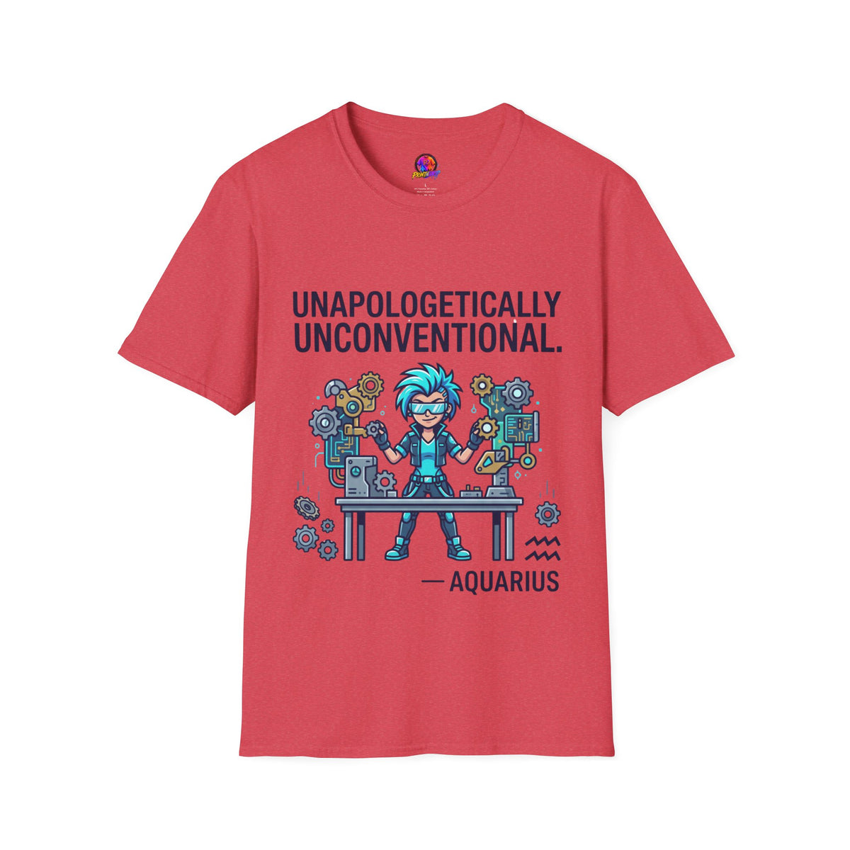 Unapologetically Unconventional T-Shirt — Quirky Steampunk Inventor Graphic Tee