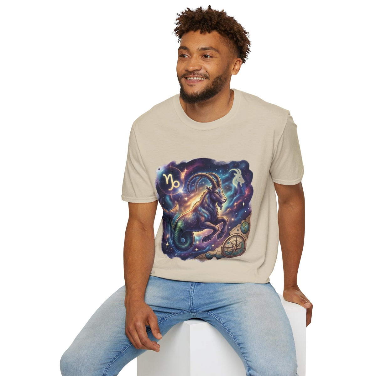 Capricorn Zodiac T-Shirt — Celestial Goat Astrology Tee