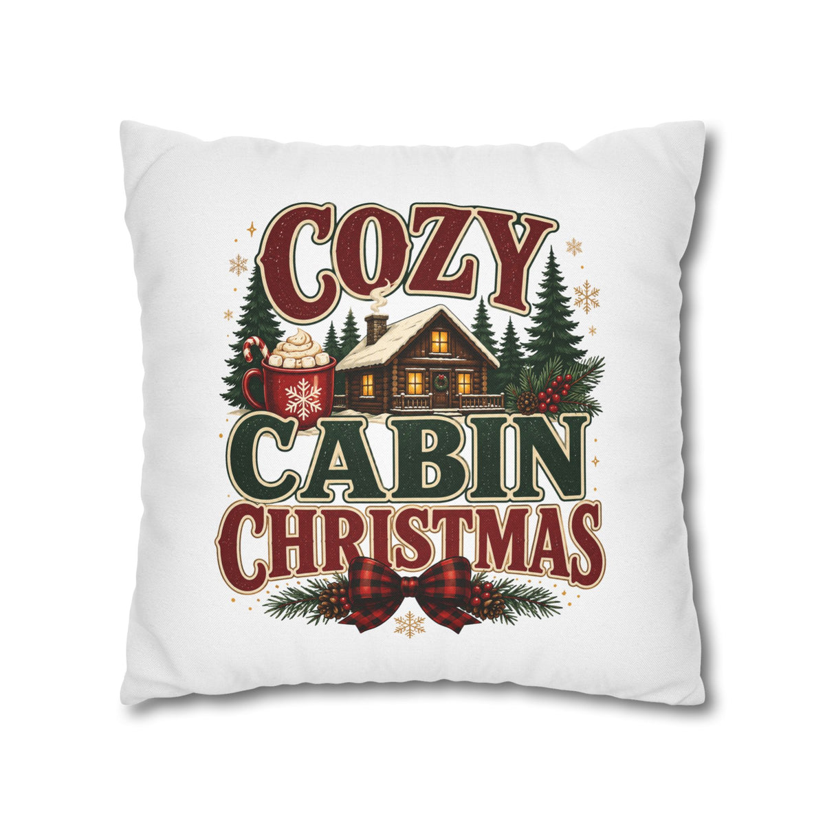 Christmas Cozy Cabin Christmas PillowcasePillowcase