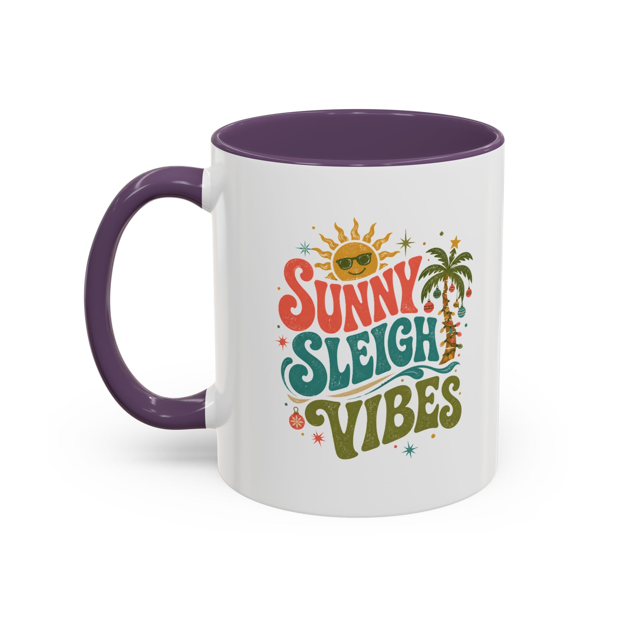 Modern Day Christmas Sunny Sleigh Vibes Coffee Mug