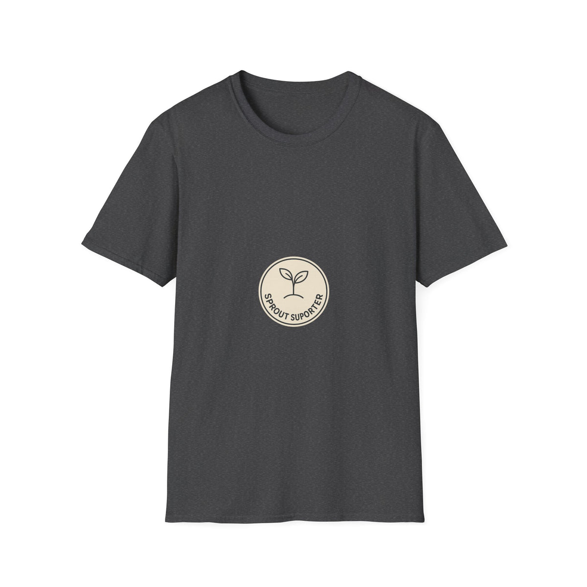 "Sprout Supporter" Retro Circular Emblem Tee - Cute Minimalist Houseplant Plant Parent White T-Shirt - Trending Now - September 2026