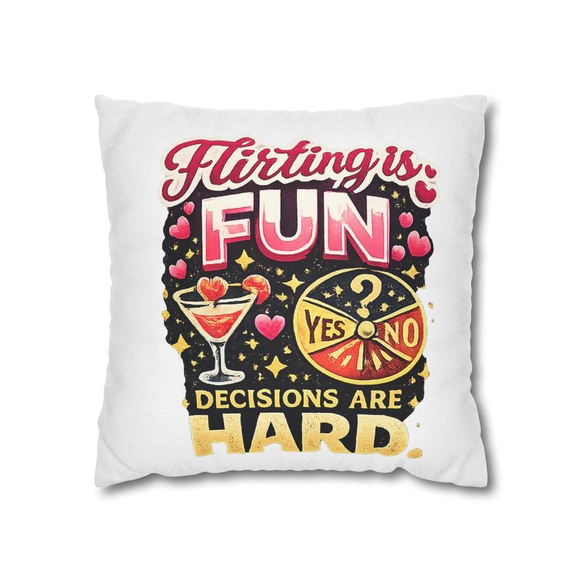 Libra Zodiac Flirting Is Fun Spun Polyester Square Pillowcase