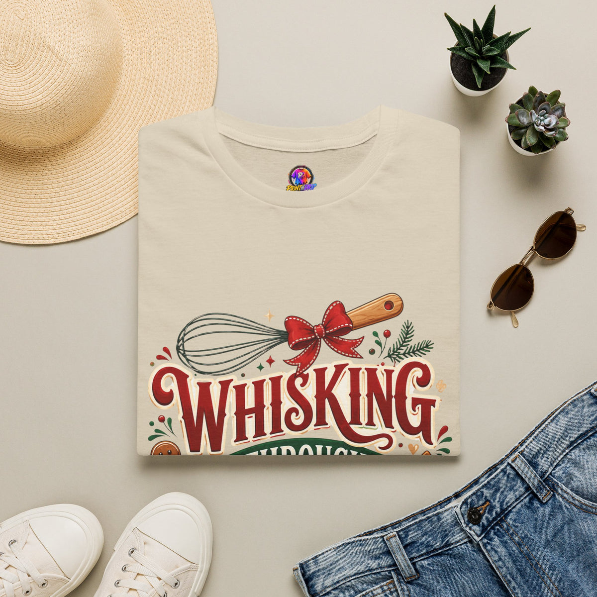Christmas Baking T‑Shirt — "Whisking Through Christmas" Holiday Tee