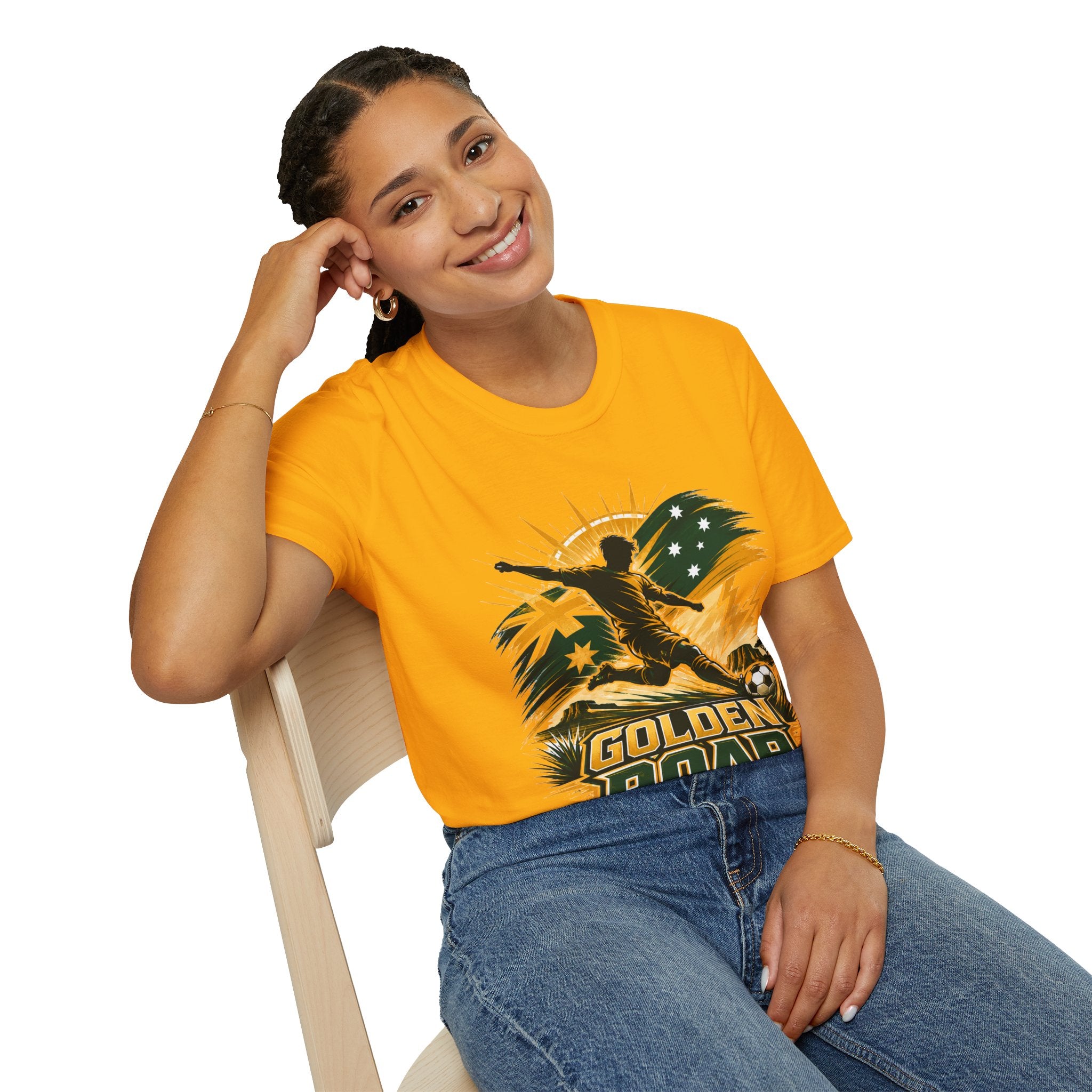 Australia Golden Roar Soccer T-Shirt — Australian Football Fan Tee