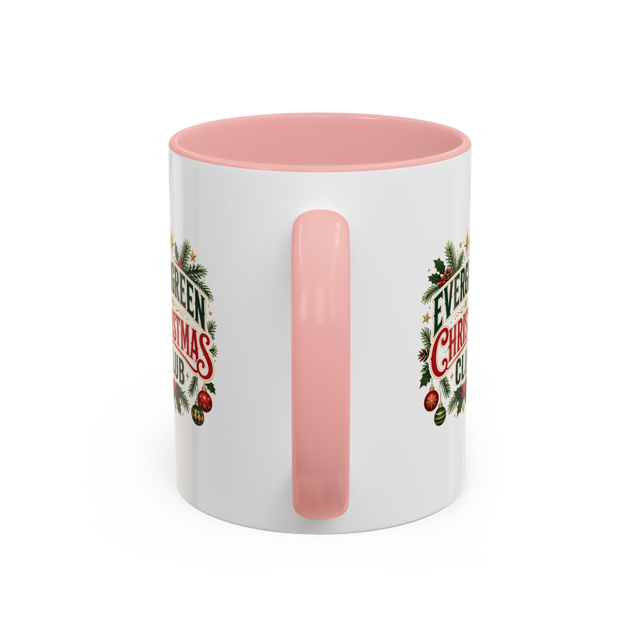 Evergreen Christmas Club Accent Coffee Mug – Festive Holiday Tea & Coffee Cup
