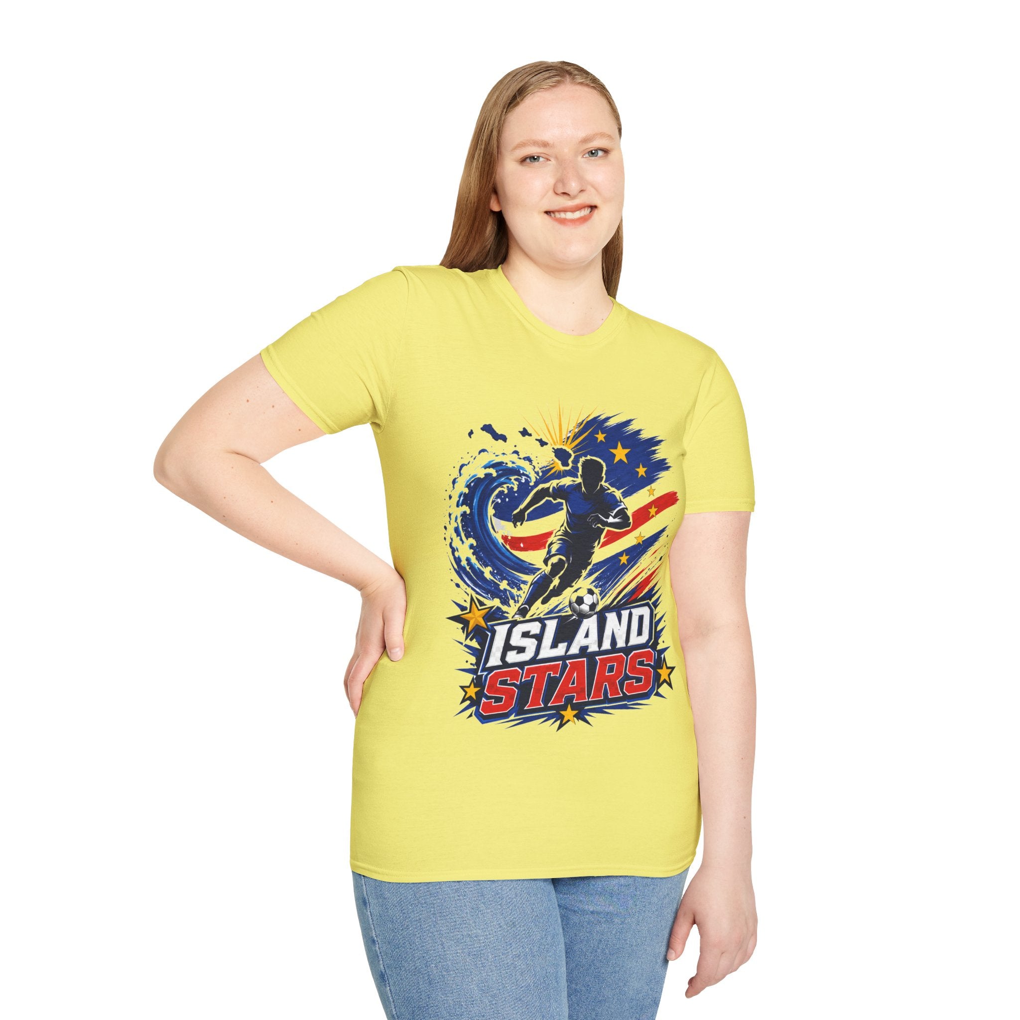 Cabo Verde Island Stars Soccer T-Shirt – Pacific Wave Football Team Tee