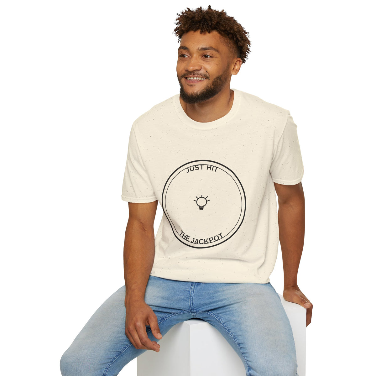 T-Shirt — "Just Hit the Jackpot" Minimal Sun Graphic Tee - Trending Now - August 2026