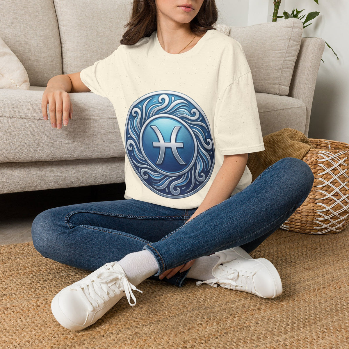 Pisces Zodiac T-Shirt – Blue Water Sign Astrology Tee