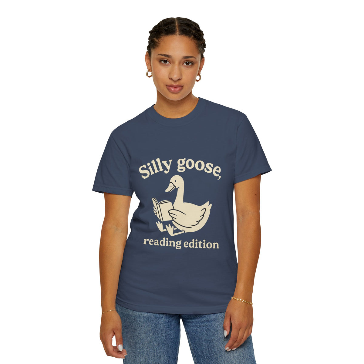 Silly Goose Reading Edition Tee - Cute Book Lover Animal Graphic T-Shirt - Trending Now - October 2026