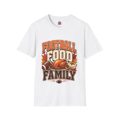 Football Food Family T-Shirt — Thanksgiving Tailgate Tee for Fans