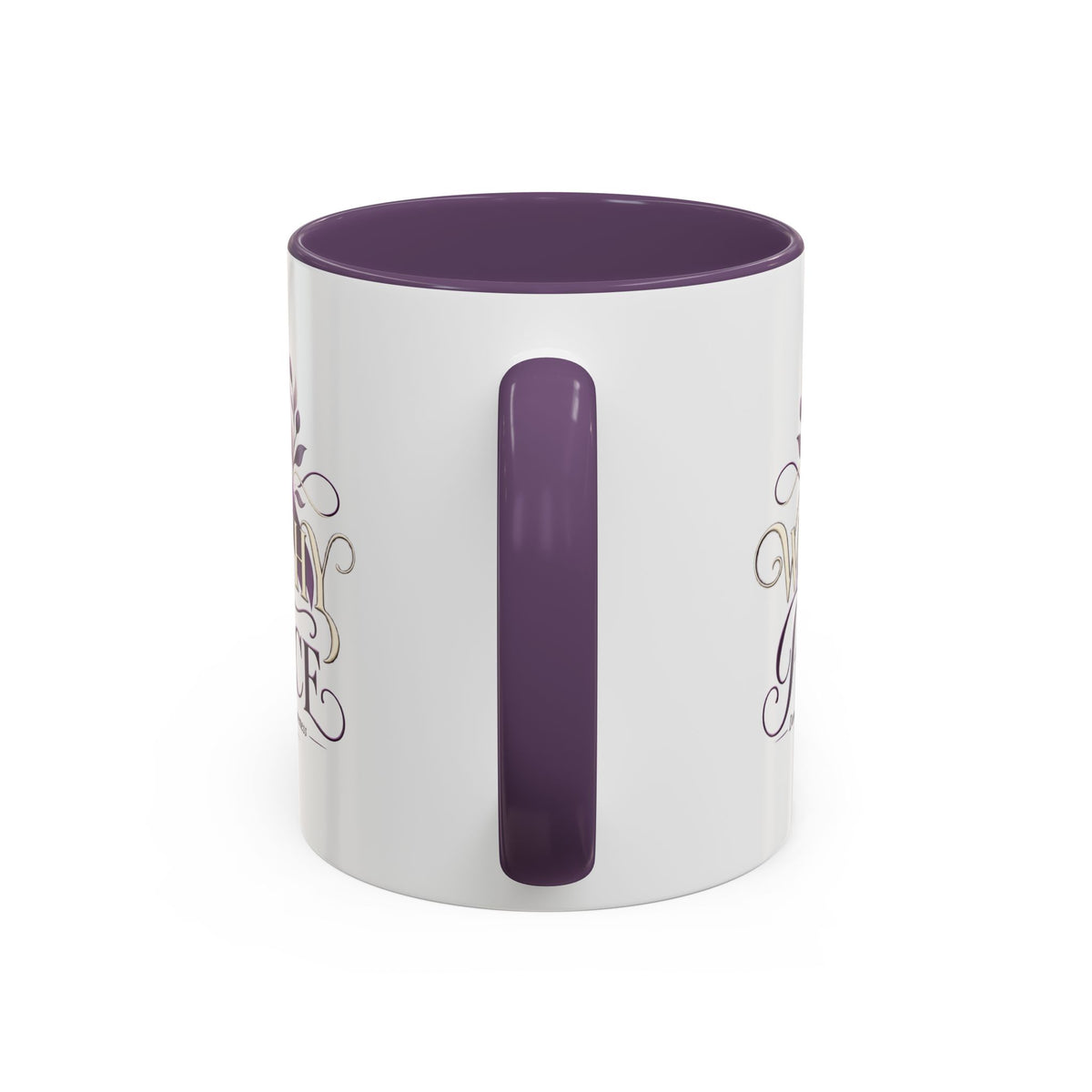 Worth of Peace Accent Coffee Mug — Domestic Violence Awareness Ribbon (11/15oz)