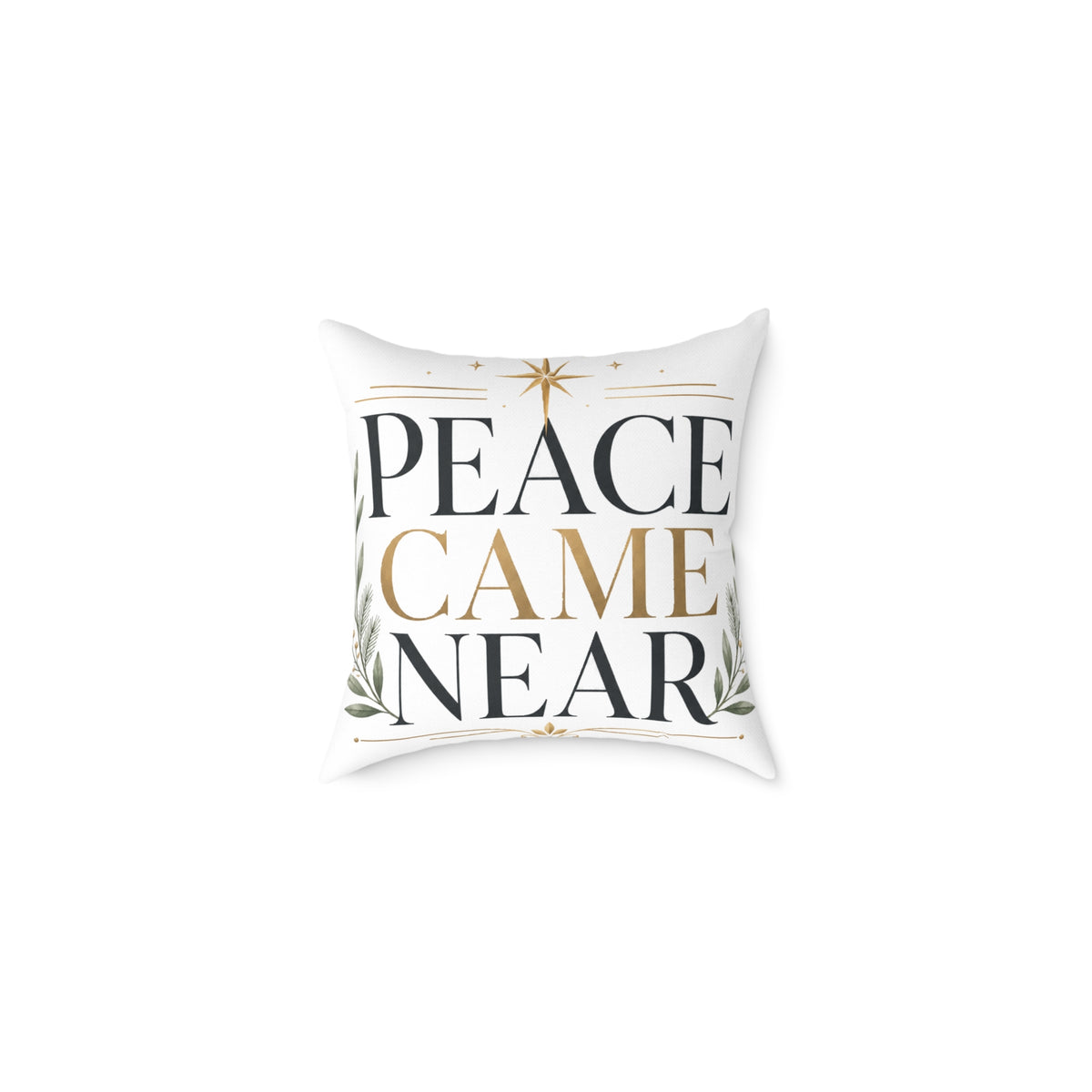 Christmas Peace Came Near Pillow – Christmas Holiday Decorative Throw Cushion