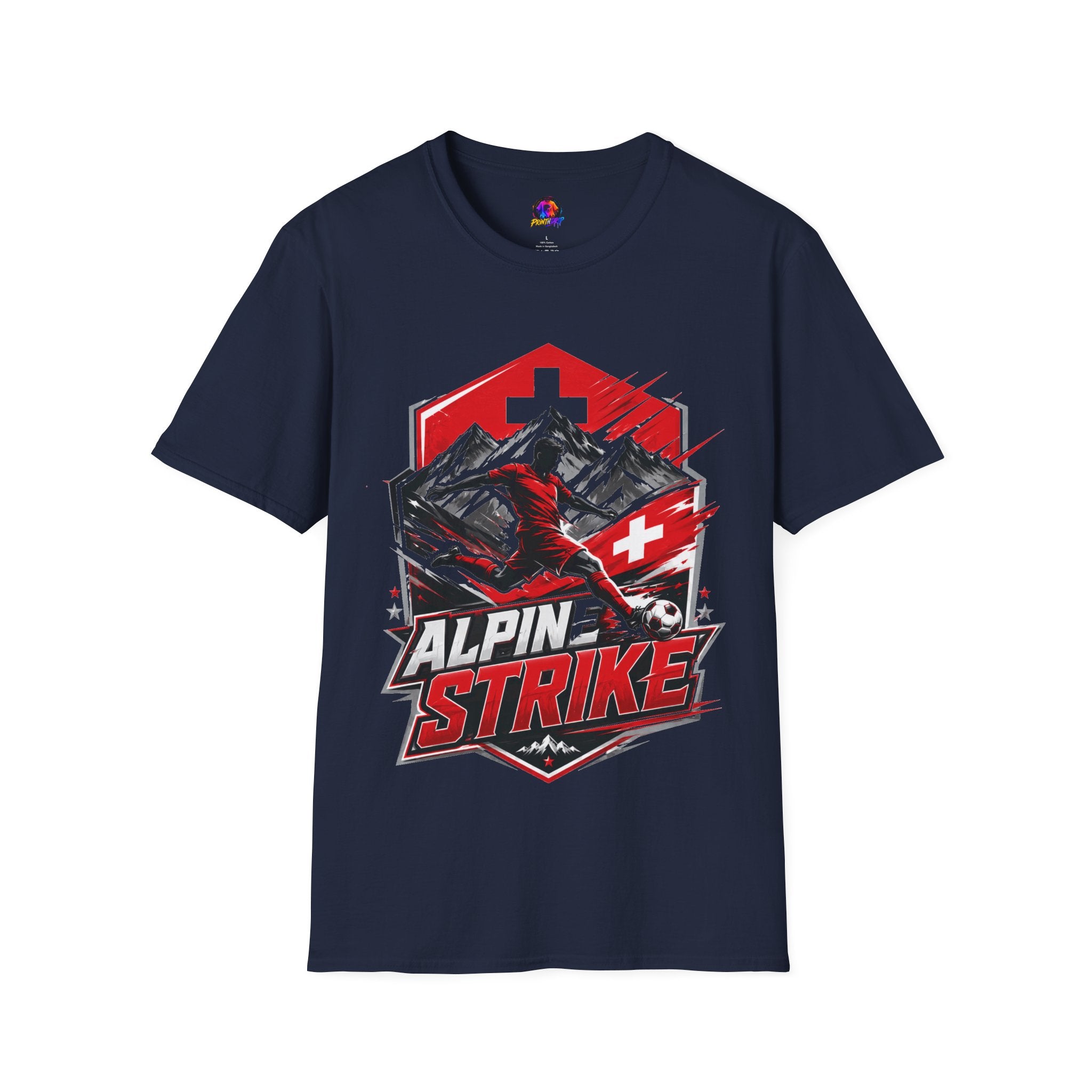 Switzerland Alpine Strike T‑Shirt – Swiss Mountain Ski & Snowboard Graphic