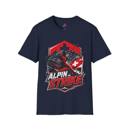 Switzerland Alpine Strike T‑Shirt – Swiss Mountain Ski & Snowboard Graphic
