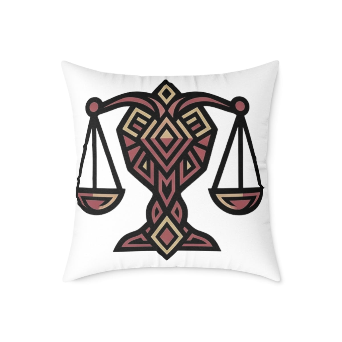 Libra Zodiac Balance Pillow Square Poly Canvas Pillow