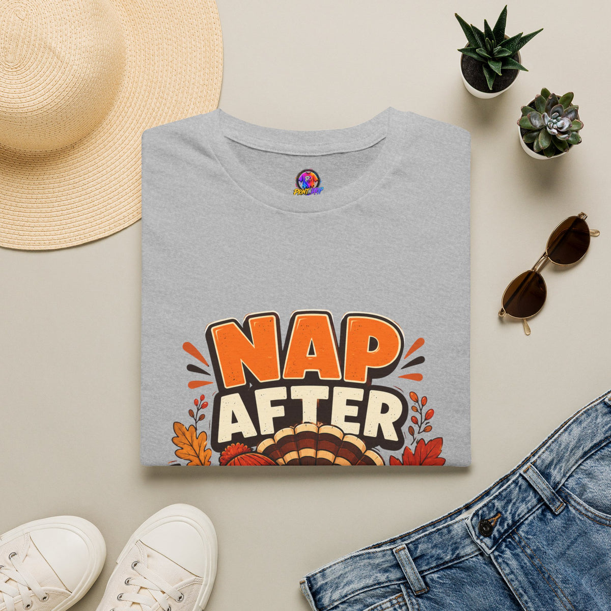 Thanksgiving T-Shirt Nap After Pie T-Shirt — Funny Thanksgiving Turkey Tee