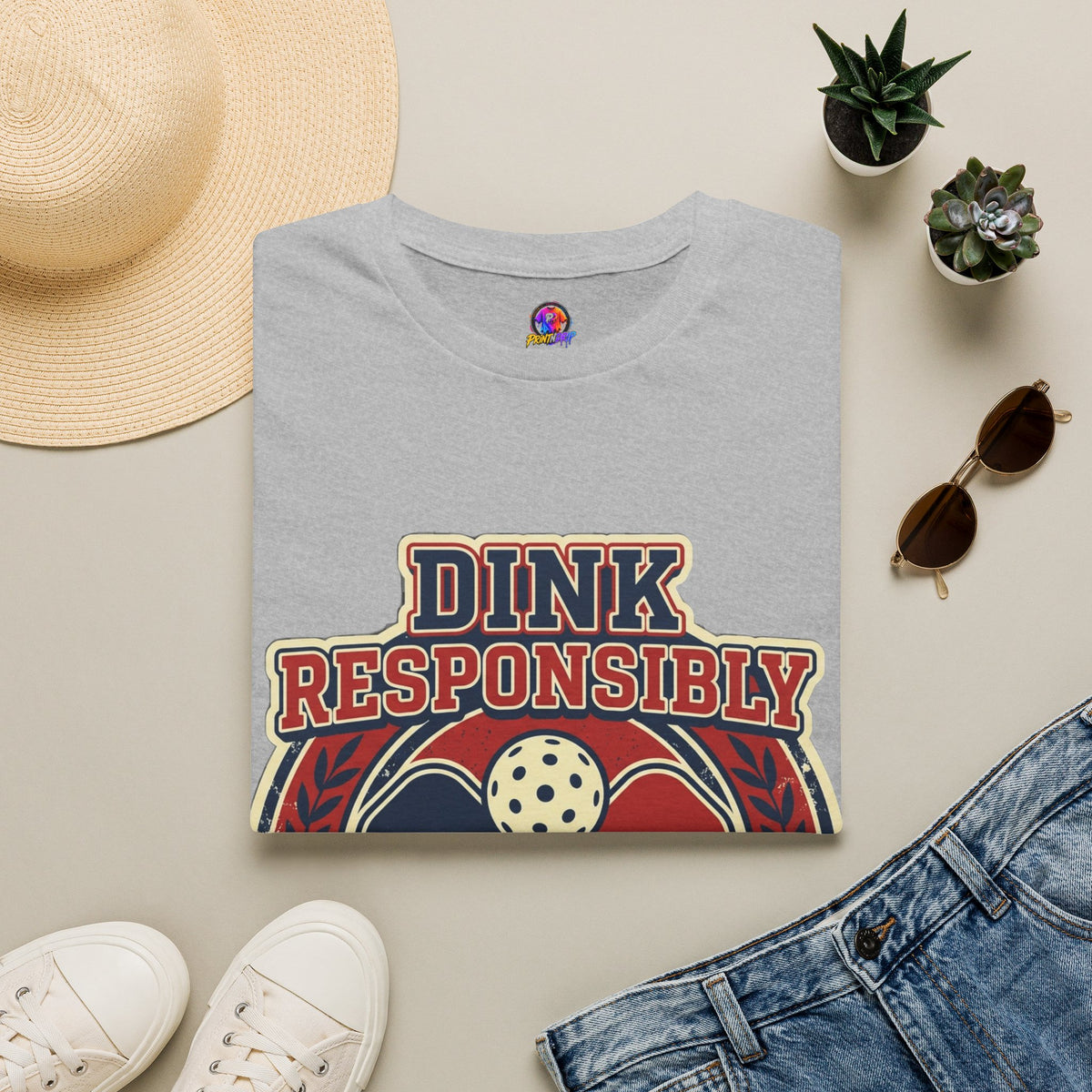 Pickleball T‑Shirt — "Dink Responsibly" Vintage Pickleball Club Tee