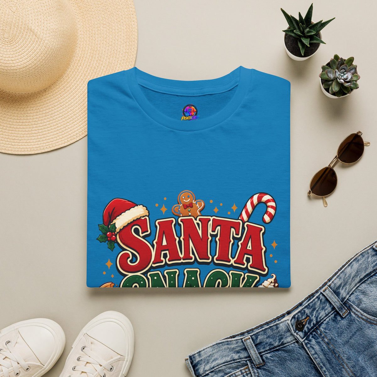Santa Snack Crew T-Shirt — Christmas Cookie Holiday Tee