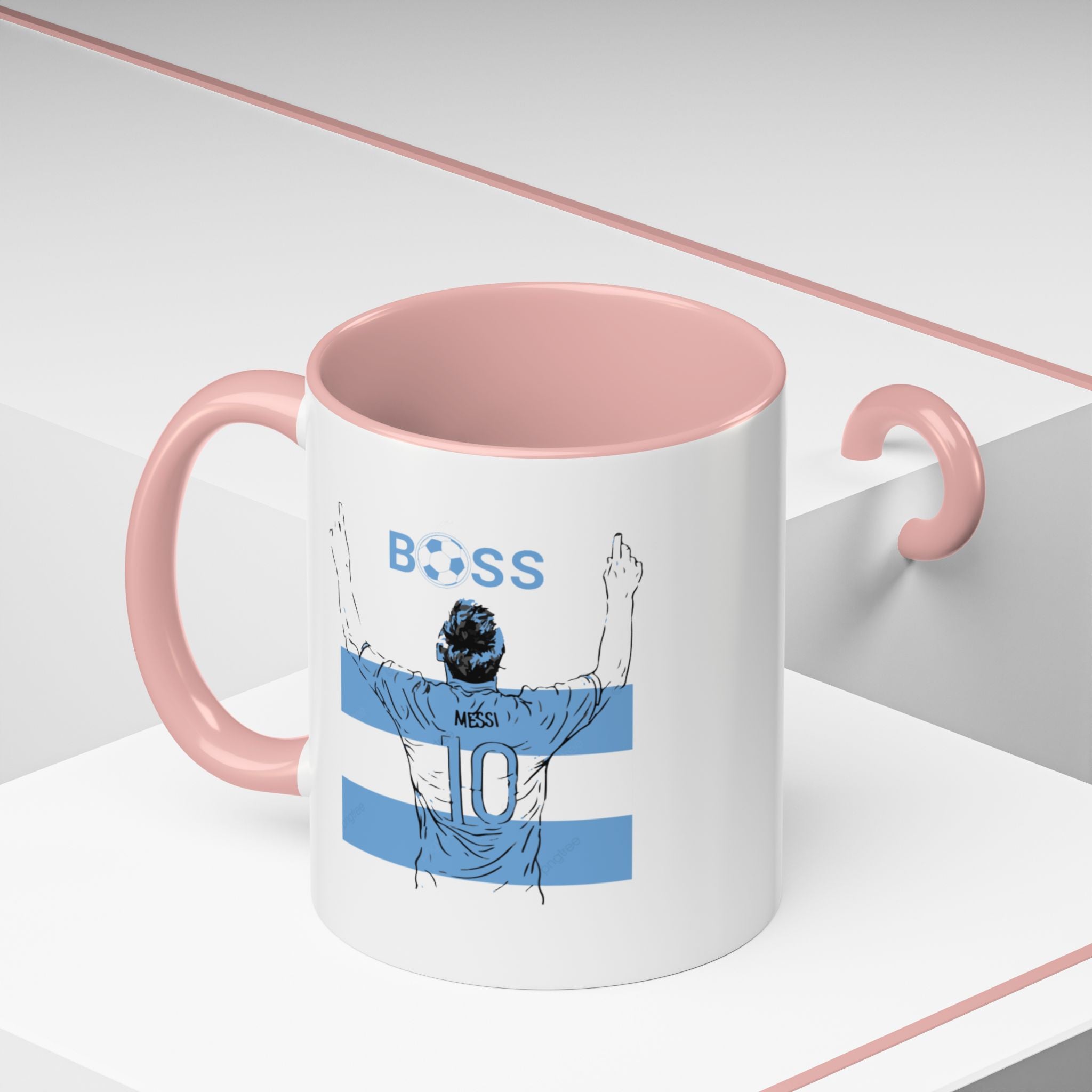 Boss Soccer Player Accent Coffee Mug —